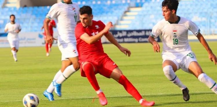 من مباراة فلسطين الأولمبي