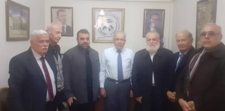 الشيخ عزام يلتقي القيادة الفلسطينية لحزب البعث العربي الاشتراكي.jfif