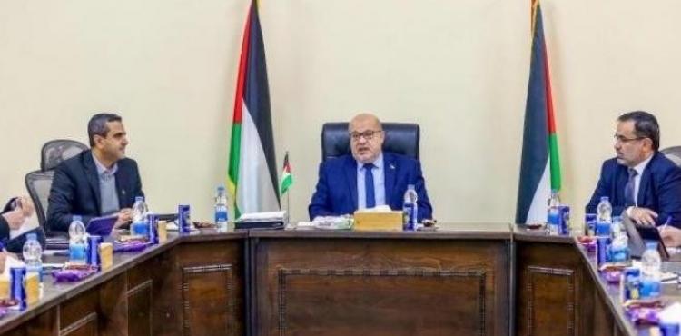 جلسة لجنة العمل الحكومي في غزة