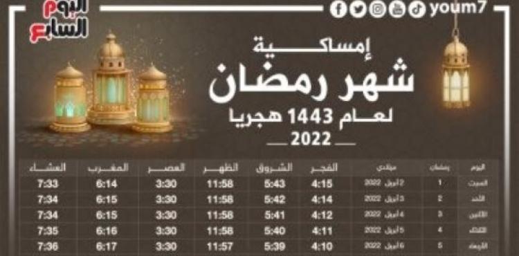 امساكية شهر رمضان 2022 - 1443 في مصر مواقيت الصلاة.jpg