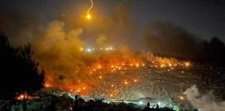 جبل صبيح اطلاق نار في بيتا قنابل اضافة على جبل صبيح جنوب نابلس.jpg