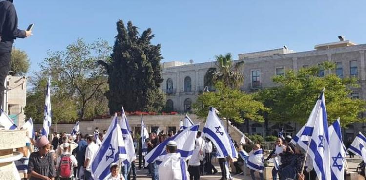 بدء مسيرة الأعلام الإسرائيلية.jpg