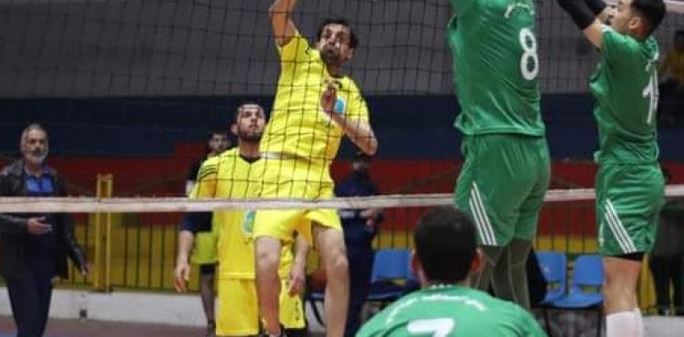 من لقاء دوري الطائرة بغزة