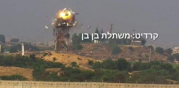 قصف مرصد الفاتح شرق بيت لاهيا.jpg