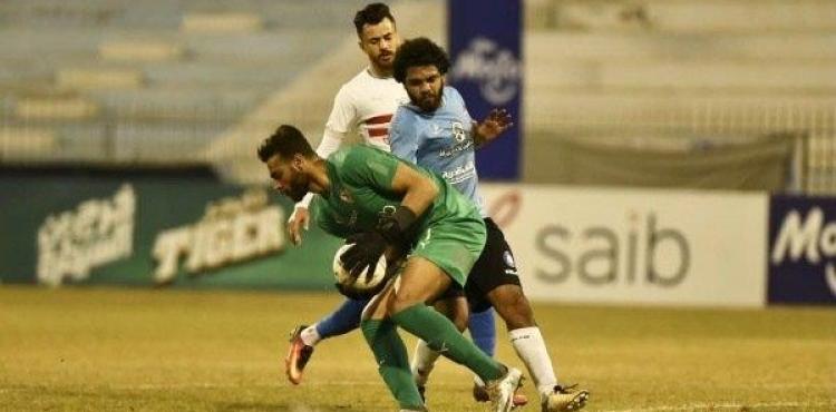 من لقاء الزمالك و غزل المحلة.