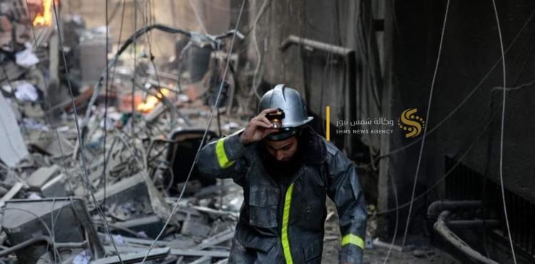 تدمير برج في مدينة غزة