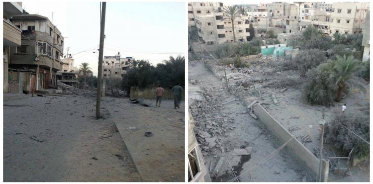 قصف منزل عائلة عطوان