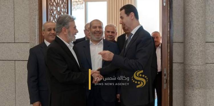 القائد النخالة يترأس وفد فلسطيني لزيارة الرئيس الأسد