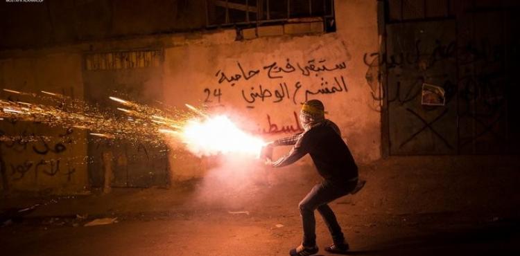 مواجهات في القدس الألعاب النارية.jpg