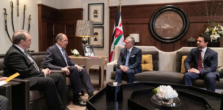 لافروف والعاهل الأردني