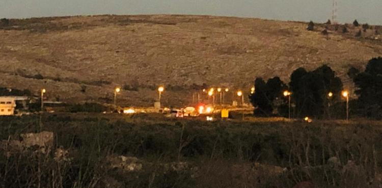 اطلاق نار على جبل جرزيم في نابلس.jpg