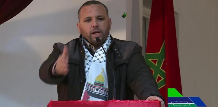 الكاتب العام لمجموعة العمل الوطنية من أجل فلسطين في المغرب عزيز هناوي.jpg