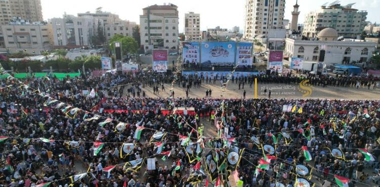 صور جوية لمهرجان ثأر الأحرار الذي نظمته حركة الجهاد الاسلامي (4).jpg