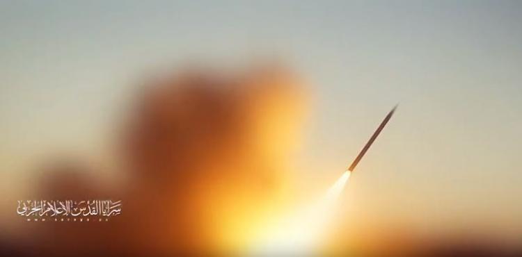 صاروخ المقاومة سرايا القدس تقصف تل ابيب بصاروخ براق 85.JPG