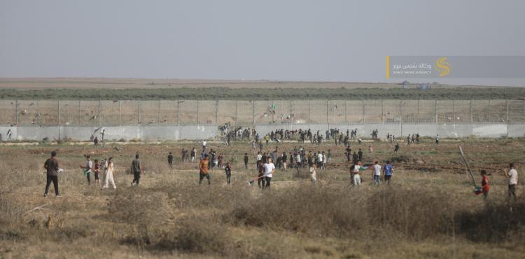 مواجهات شرق غزة - مخيم ملكة - مواجهات حدود غزة.jpg