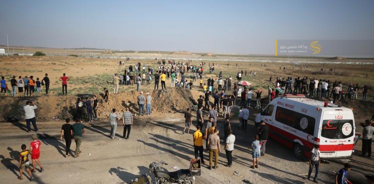 مواجهات شرق غزة - مخيم ملكة - مواجهات حدود غزة  14.jpg