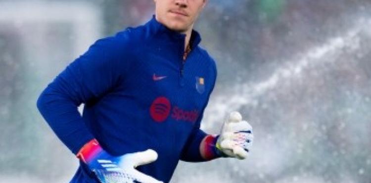 الألماني تير شتيغن حارس نادي برشلونة الإسباني