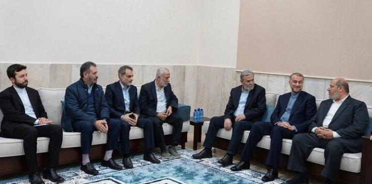 وزير الخارجية الإيراني يلتقي القائد النخالة ووفد قيادي من حماس.jpg