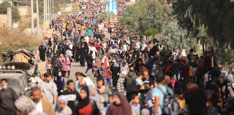 تهجير سكان غزة من الشمال إلى الجنوب - أرشيف