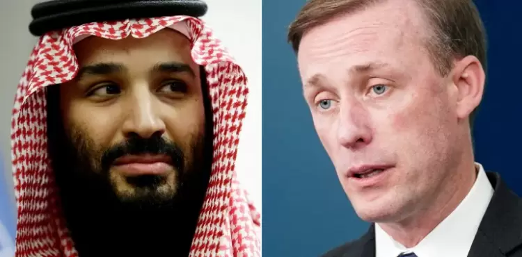 مستشار الأمن القومي للبيت الأبيض جيك سوليفان وولي العهد السعودي الأمير محمد بن سلمان.webp