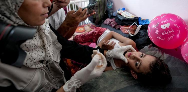 حملة تطعيم الأطفال وسط غزة - أرشيفية