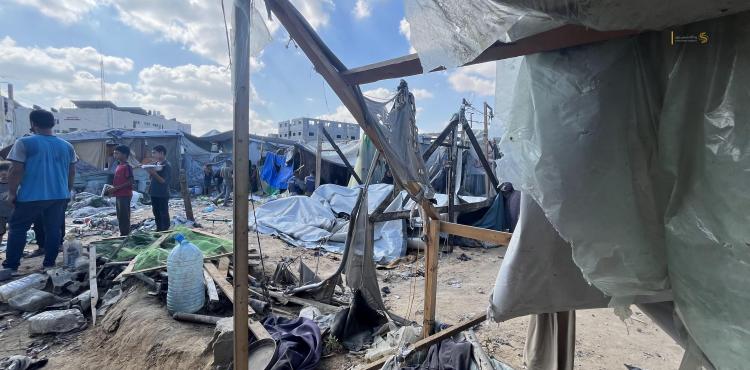 قصف خيام النازحين..أرشيفية