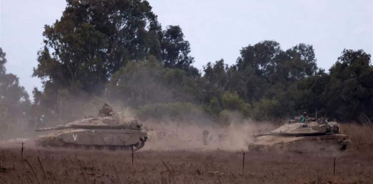 التوغل البري دبابات الاحتلال