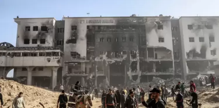 تدمير مستشفى الشفاء بغزة - إرشيفية