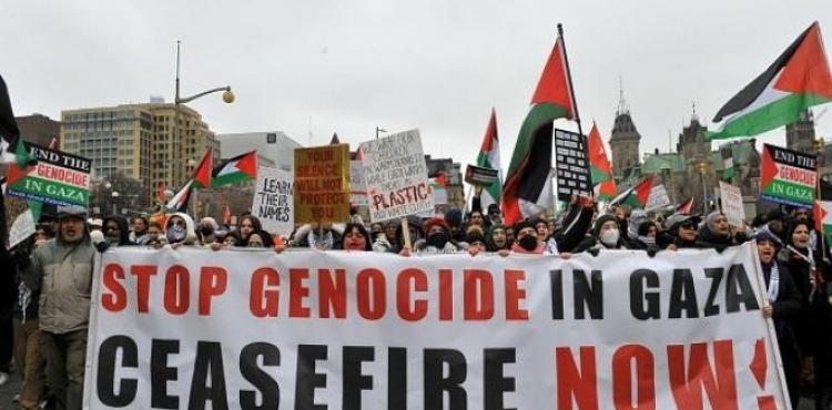 مسيرات تطالب وقف الحرب على غزة