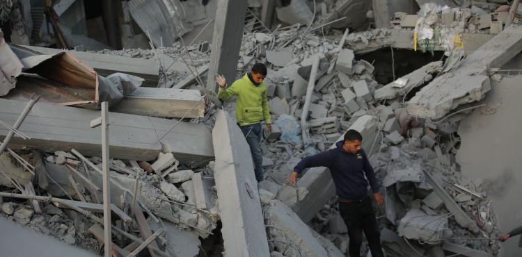 دمار مربع سكني كامل في مخيم النصيرات وسط قطاع غزة - حرب - اعمار - وقف النار.jpg