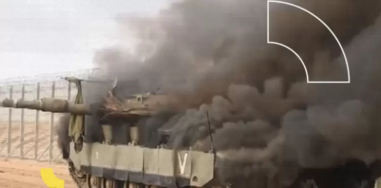 تدمير دبابة ميركافاة.webp