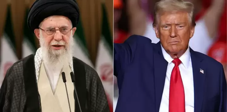 قائد الثورة الإسلامية القائد علي خامنئي والرئيس الأمريكي دونالد ترامب