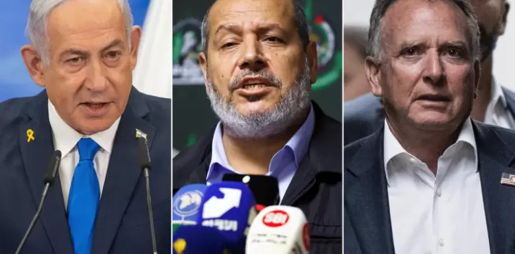 مفاوضات وقف إطلاق النار .. خليل الحية بنيامين نتنياهو ستيف ويتكوف.webp