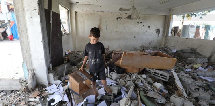 دمار كبير لحق بمدرسة الحسابنة بعد استهدافها من قبل الاحتلال الاسرائيلي 2.jfif