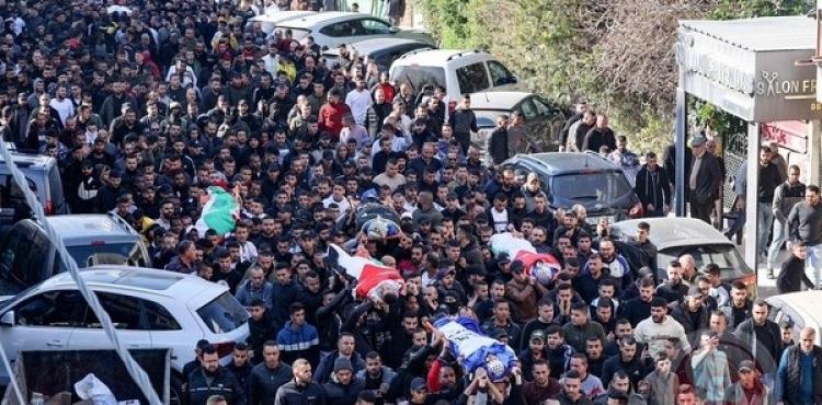 تشييع شهداء - جنازة شهداء رام الله