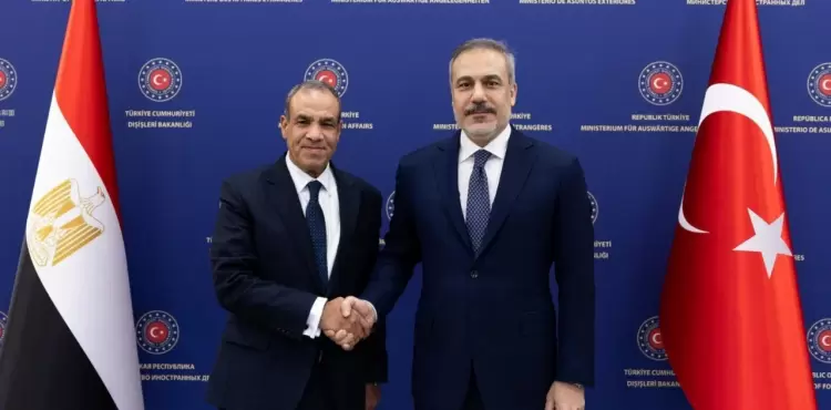 وزير الخارجية المصري بدر عبد العاطي و وزير الخارجية التركي فيدان هاكان " أرشيفية "