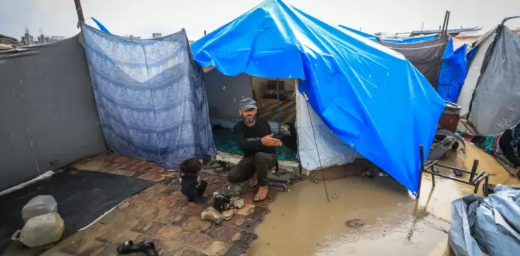 غرق الخيام في غزة