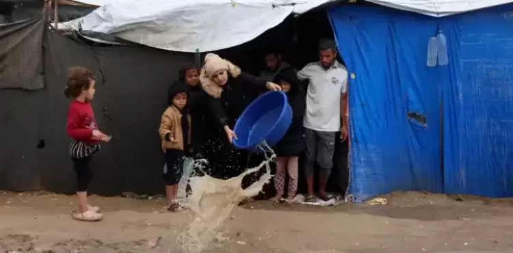 غرق خيام النازحين