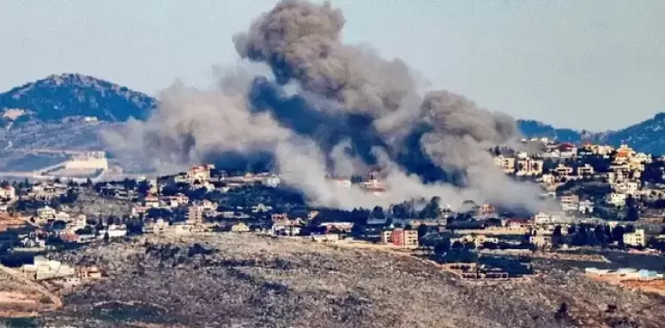 من الغارات على سحمر البقاعية في لبنان.webp