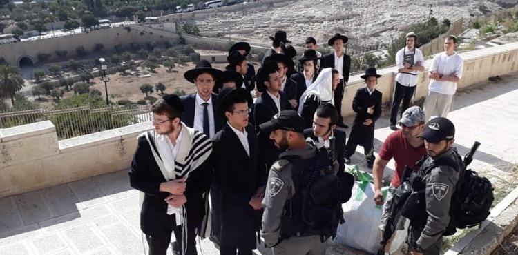 مستوطنون يقتحمون مقبرة الرحمة القدس