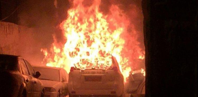 صورة للسيارة المحترقة