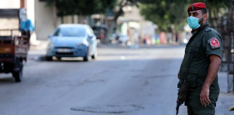 حظر التجول غزة كورونا الشرطة