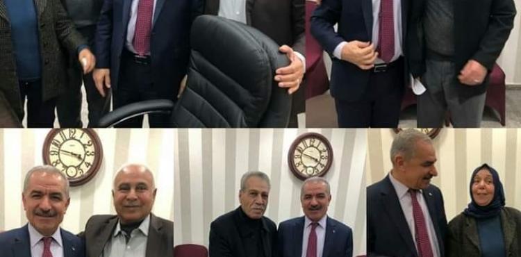 اشتية والمتقاعدين العسكريين في رام الله