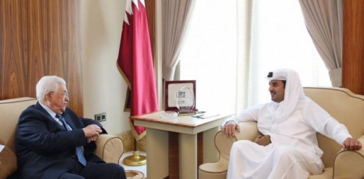 عباس وأمير قطر