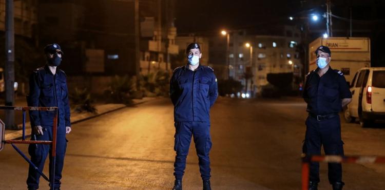 حظر التجول غزة كورونا الشرطة