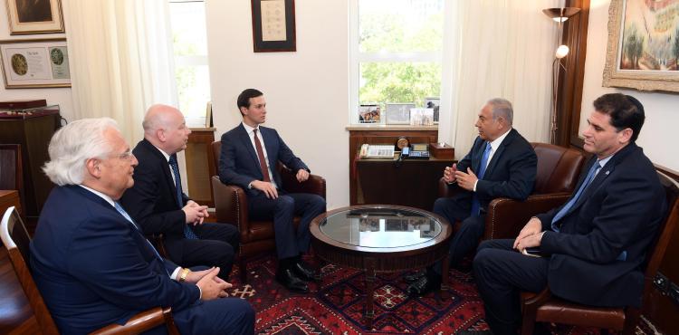 نتنياهو وكوشنر وجرينبلات