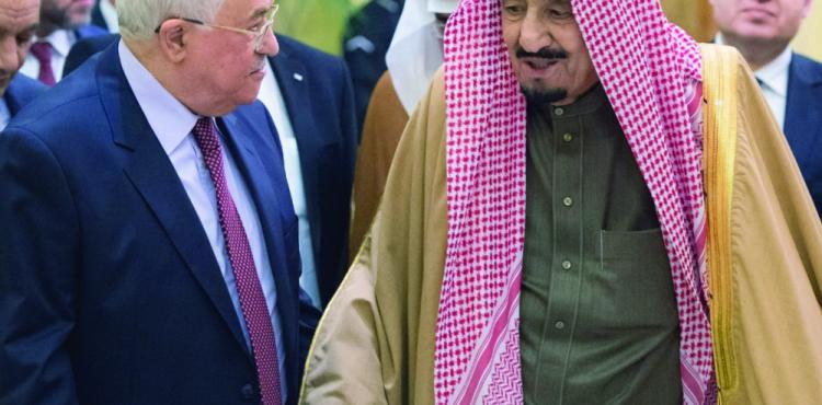 سلمان بن عبد العزيز ومحمود عباس
