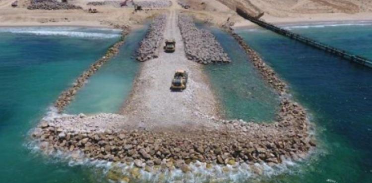 حاجز بحري على حدود غزة