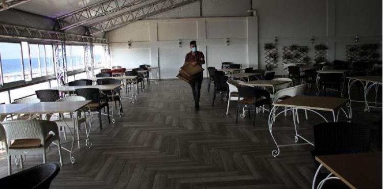 مطاعم غزة خالية بسبب كورونا.JPG