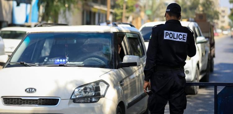 حظر التجول غزة كورونا الشرطة